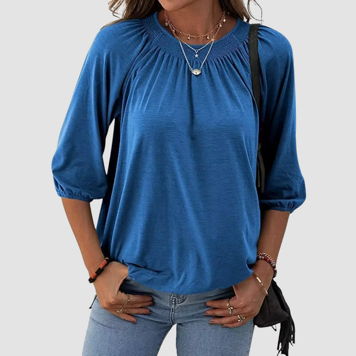 Loose Fit Women's Half Sleeve Top