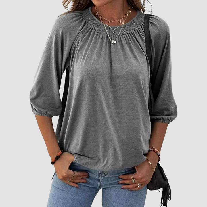 Loose Fit Women's Half Sleeve Top