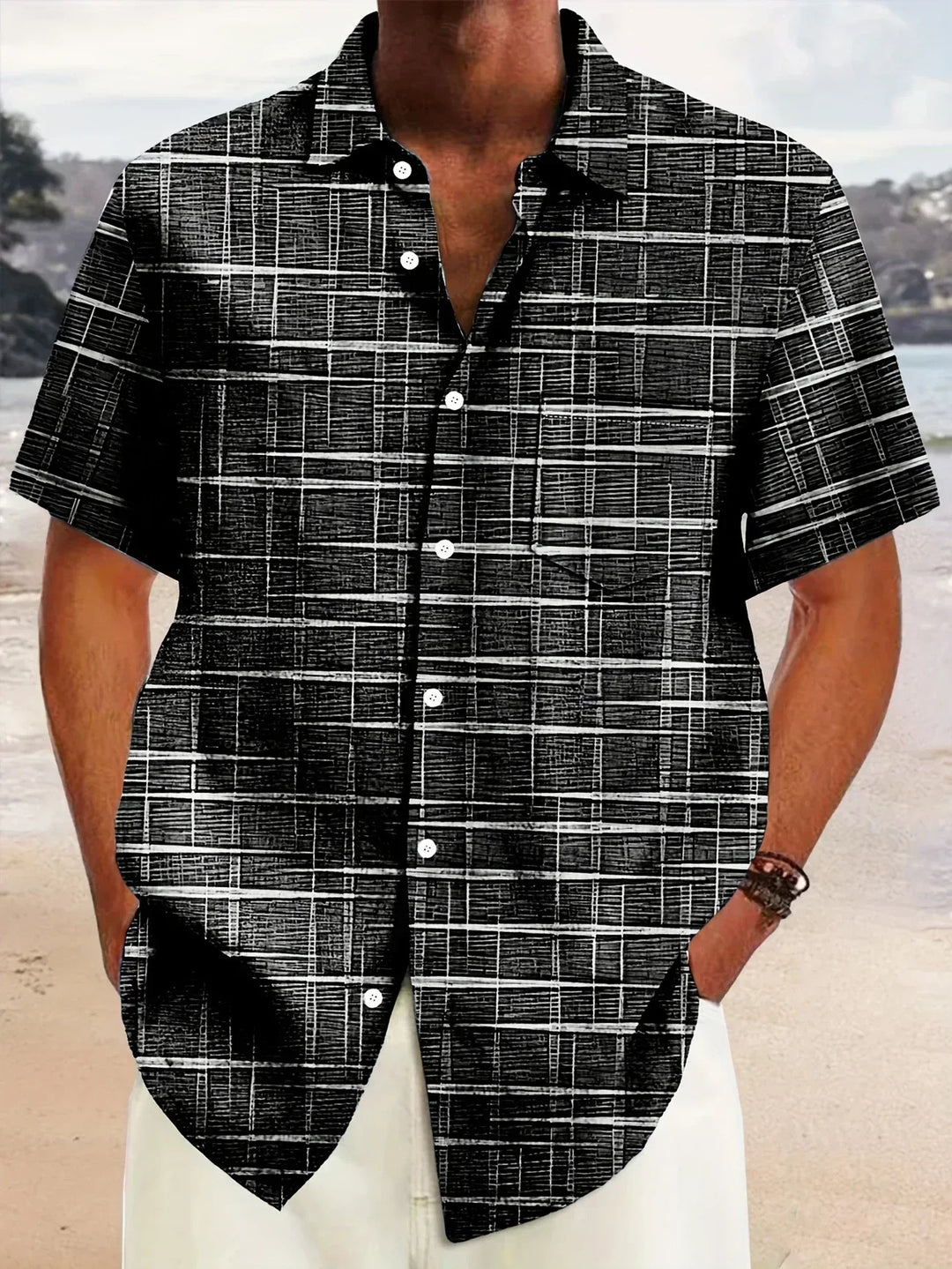 Lenoir™ | Elegant striped and checked shirt