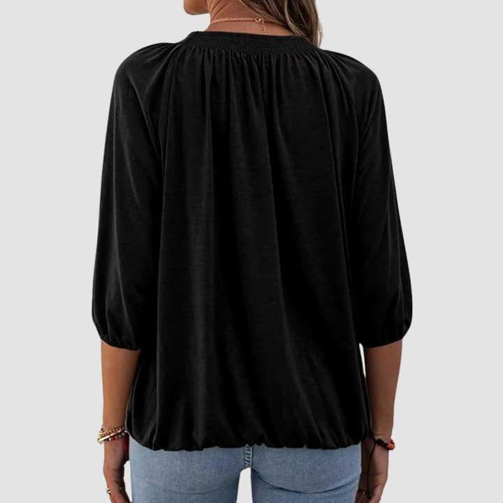 Loose Fit Women's Half Sleeve Top