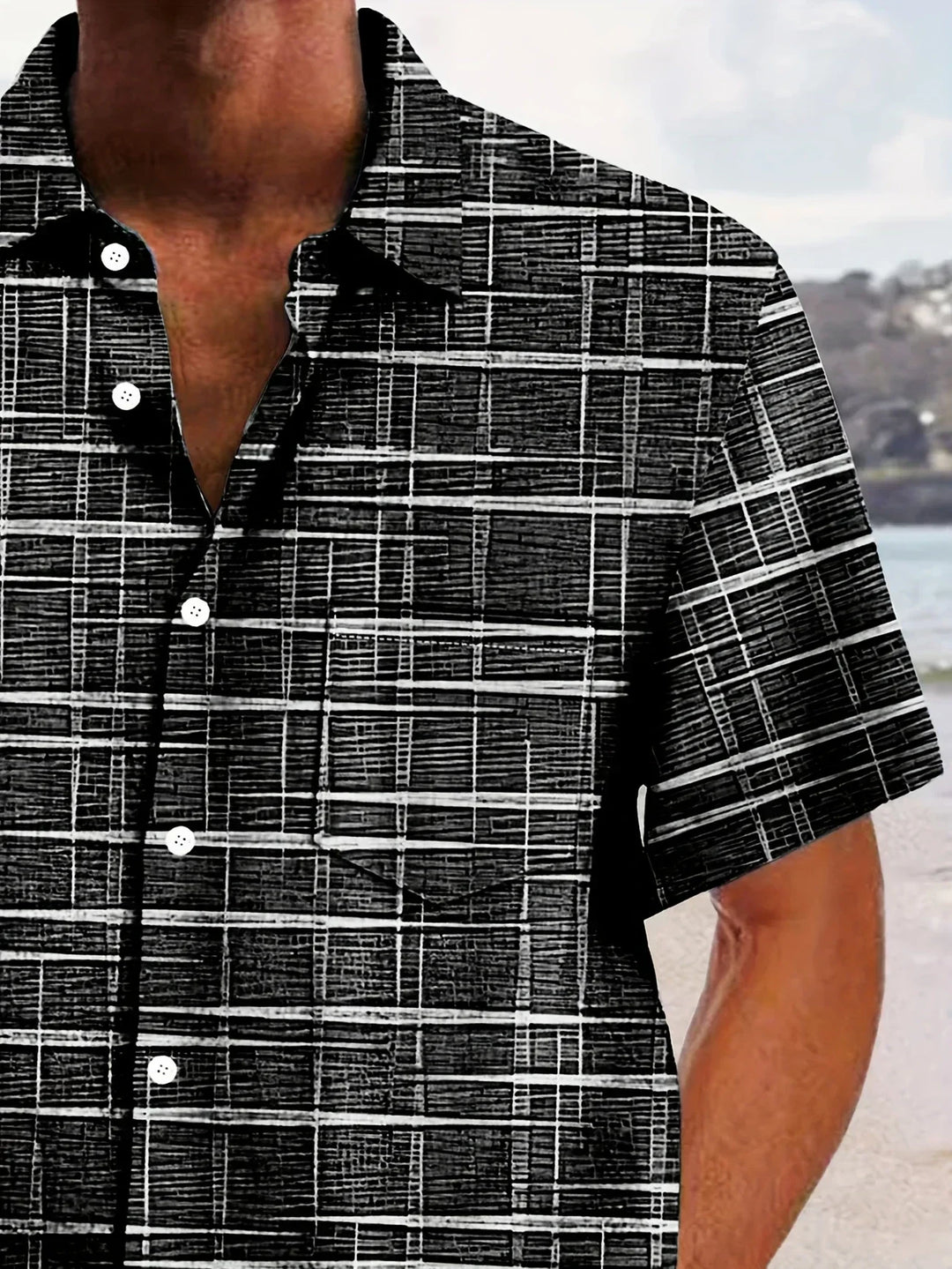Lenoir™ | Elegant striped and checked shirt