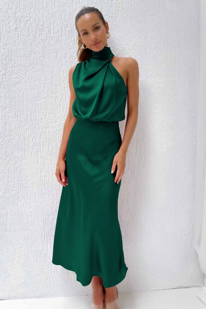 Theresa - Long Dress with Halterneck