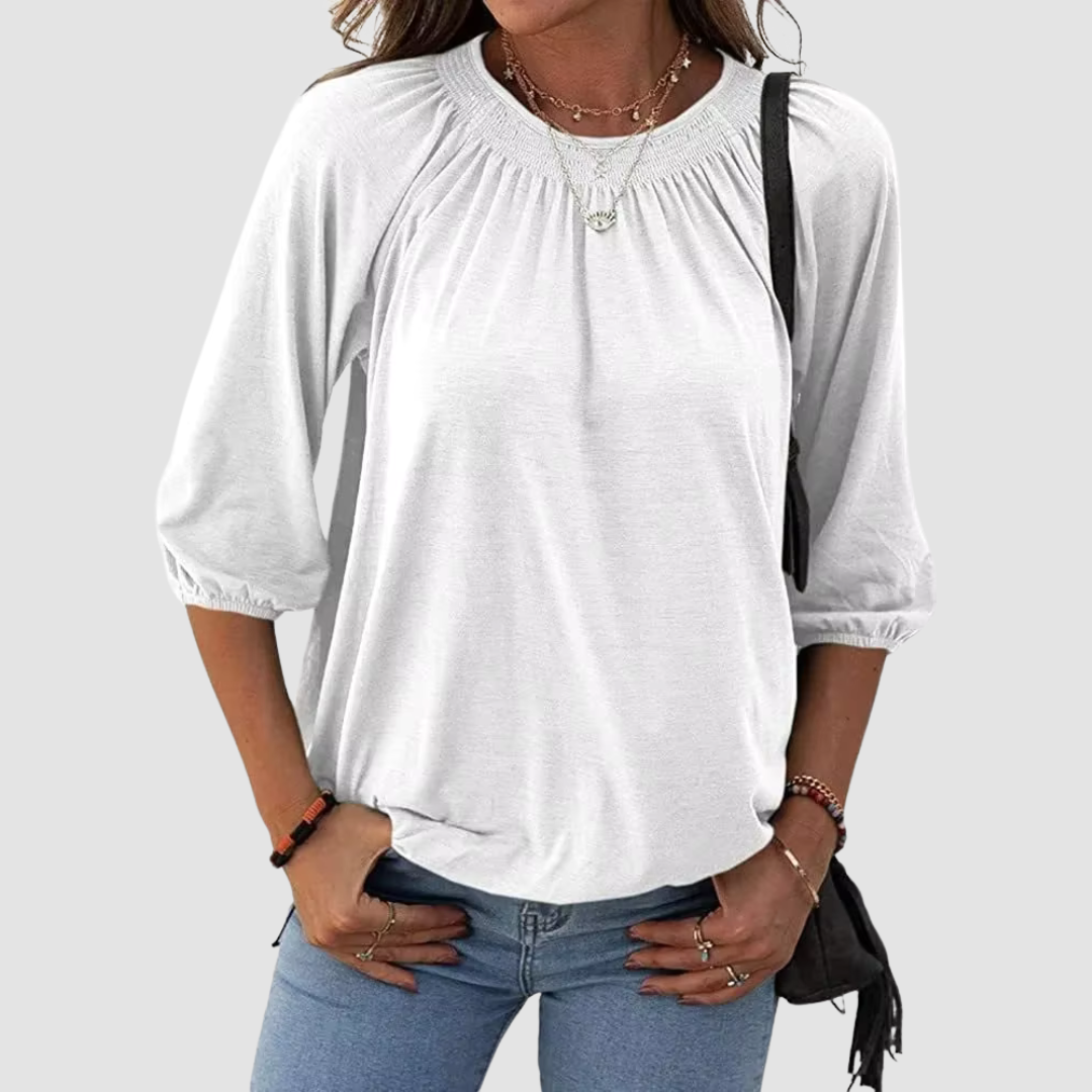 Loose Fit Women's Half Sleeve Top