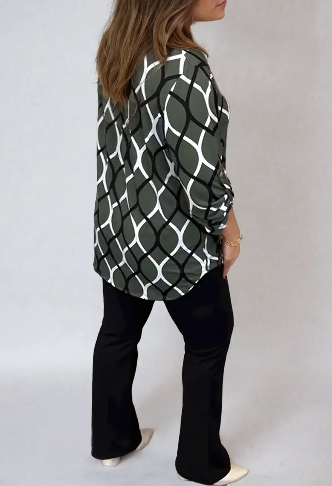 Jannita™ | Casual blouse with long sleeves and elegant pattern
