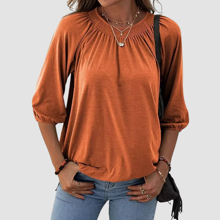 Loose Fit Women's Half Sleeve Top