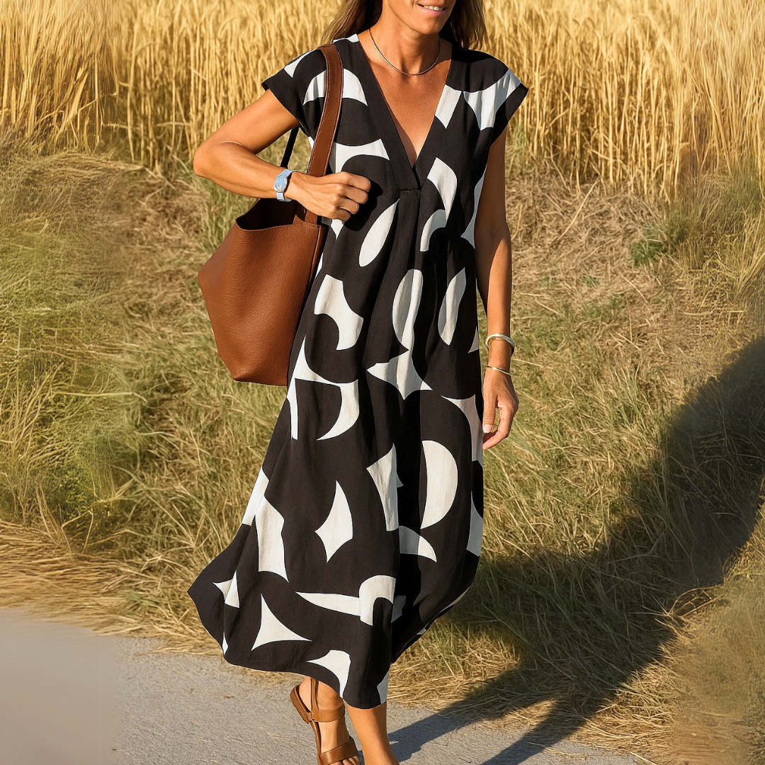Valérie | Fluid V-Neck Dress