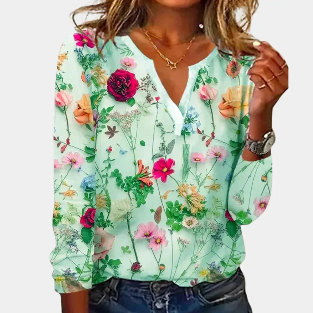 Casual Floral Blouse Women