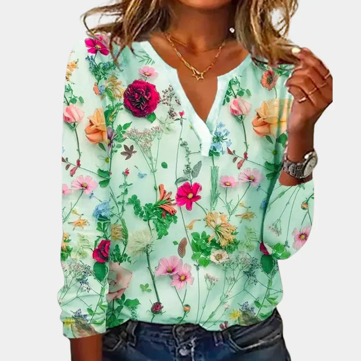 Casual Floral Blouse Women