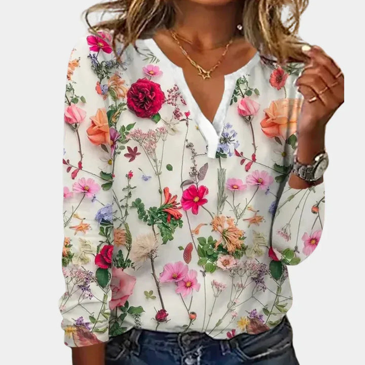 Casual Floral Blouse Women