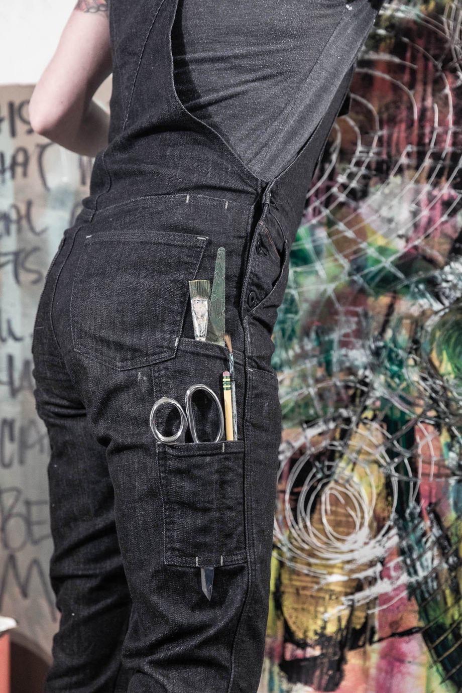 Stretch Canvas Work Dungarees for Women