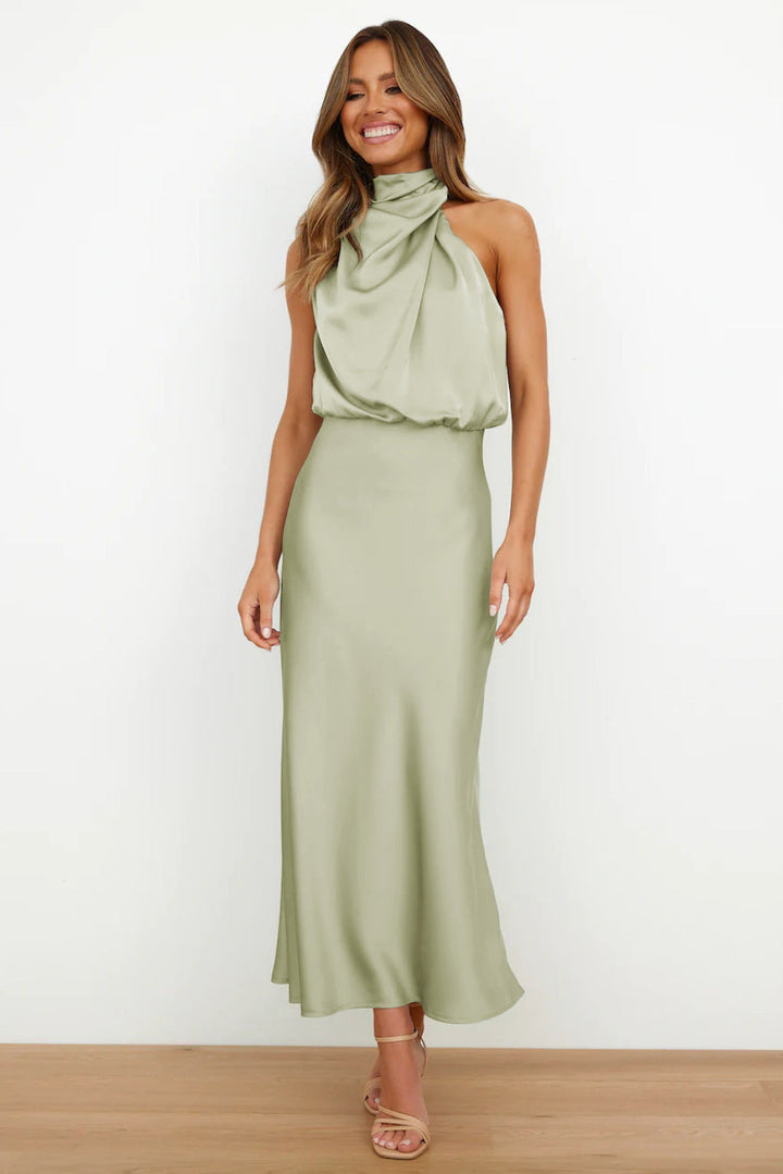 Theresa - Long Dress with Halterneck