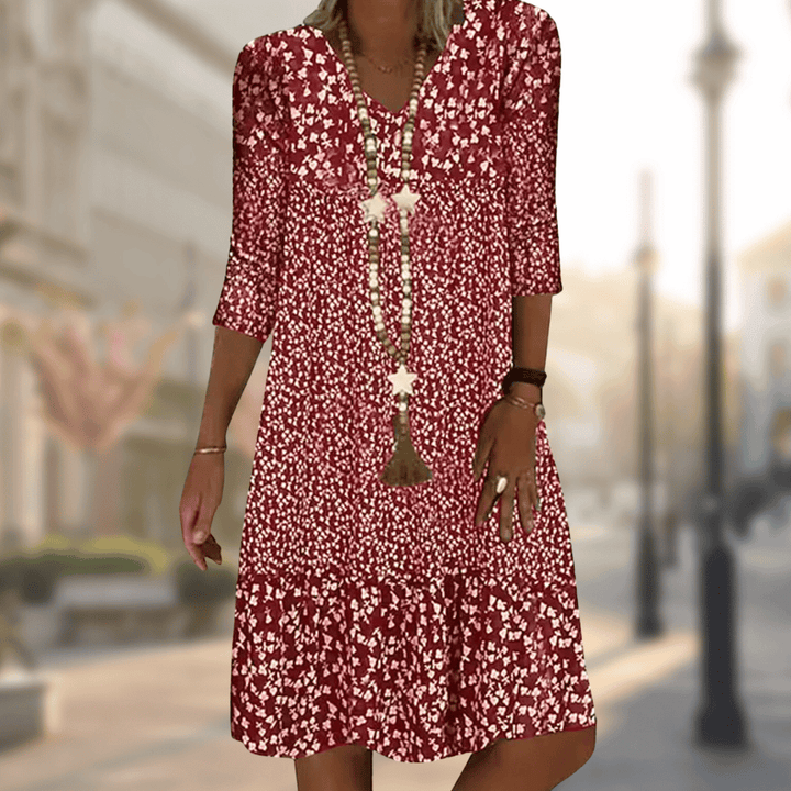 Ursala™ | Floral Print Midi Dress