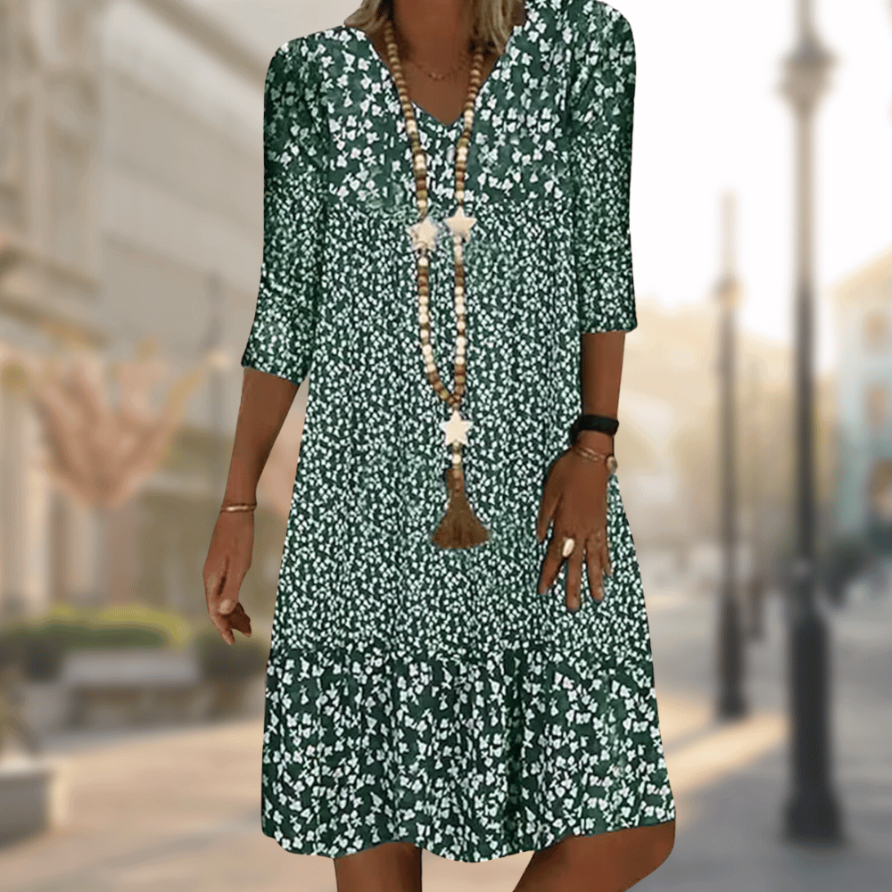 Ursala™ | Floral Print Midi Dress