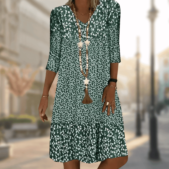 Ursala™ | Floral Print Midi Dress