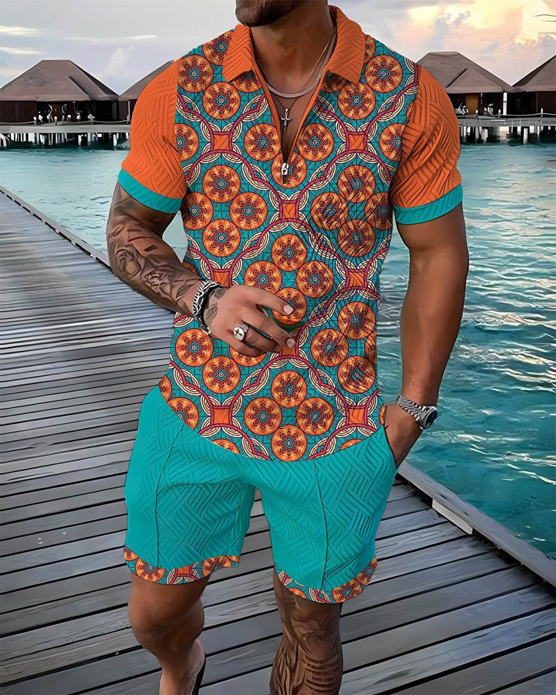 William | Men's Summer Set with Polo Shirt & Shorts