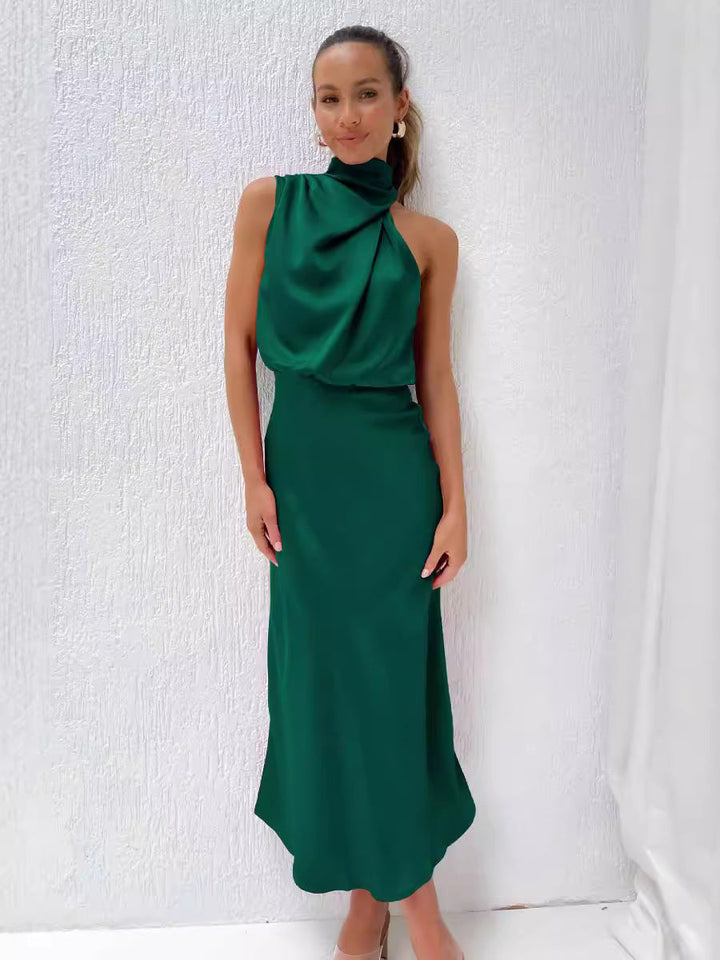 Theresa - Long Dress with Halterneck