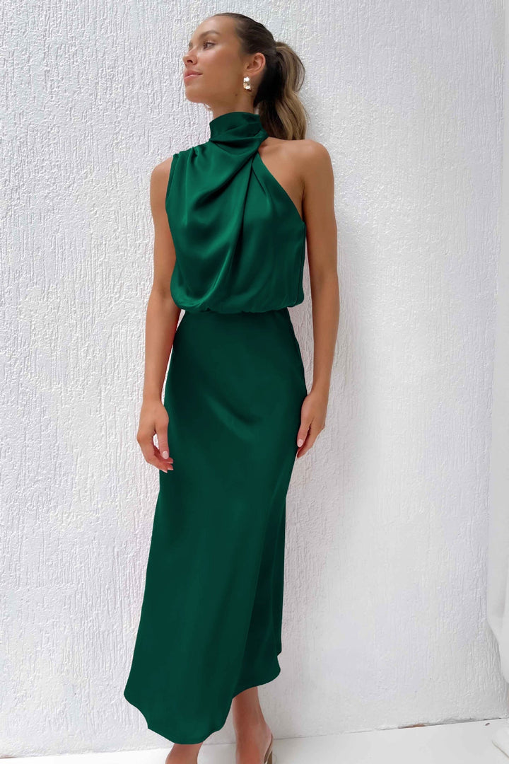 Theresa - Long Dress with Halterneck