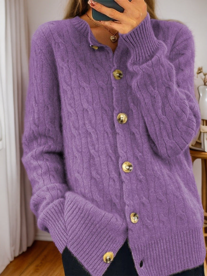 Sofie | Scandinavian Retro Cable Knit Cardigan