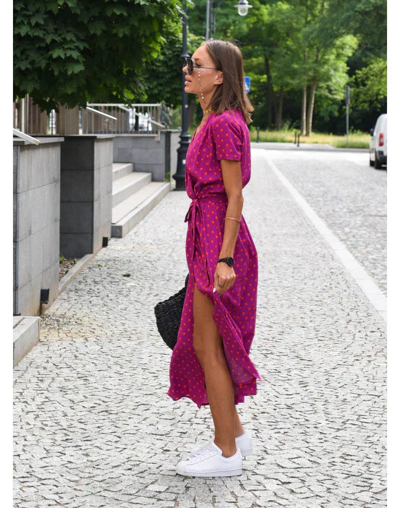 Suzanne - Elegant V-Neck Dress