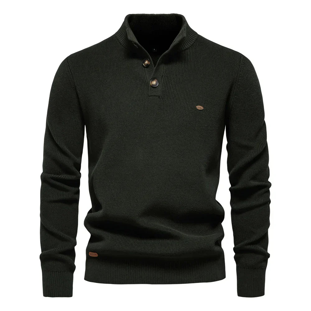 Abel | Men's Sweater with Button Design