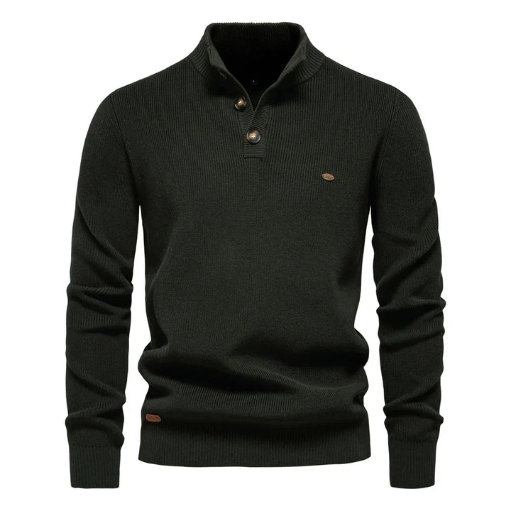 Abel | Men's Sweater with Button Design