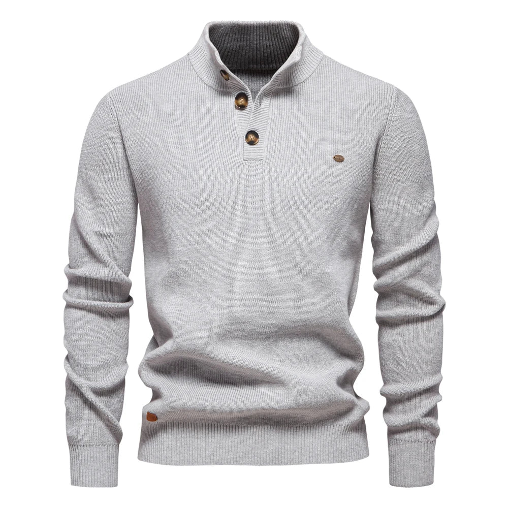 Abel | Men's Sweater with Button Design