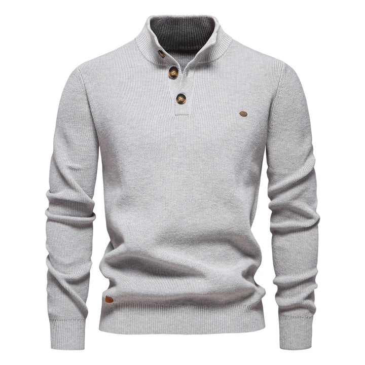 Abel | Men's Sweater with Button Design