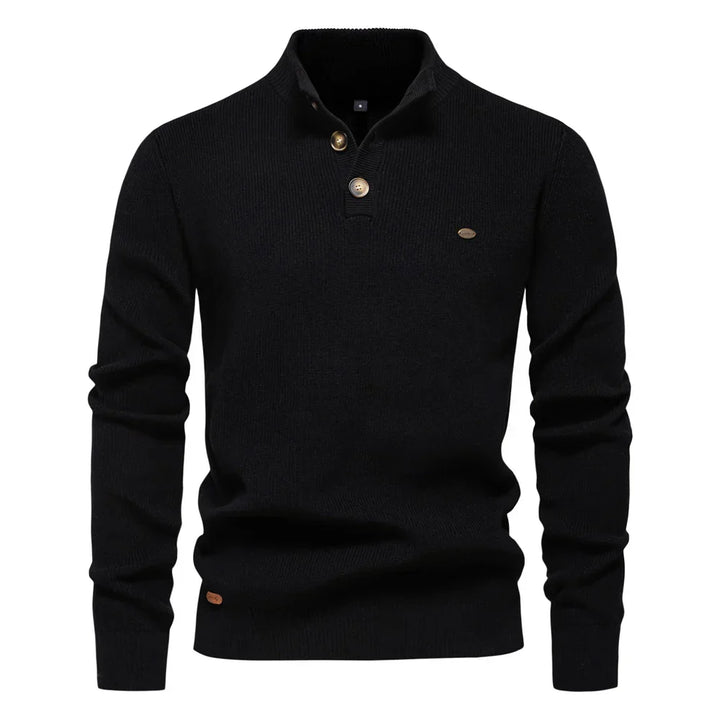 Abel | Men's Sweater with Button Design