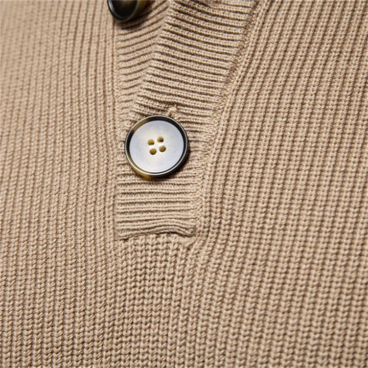 Abel | Men's Sweater with Button Design