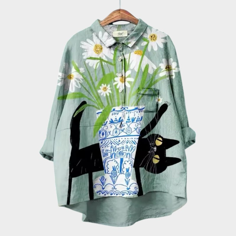 Yvonne™ | Stylish Cotton Blouse