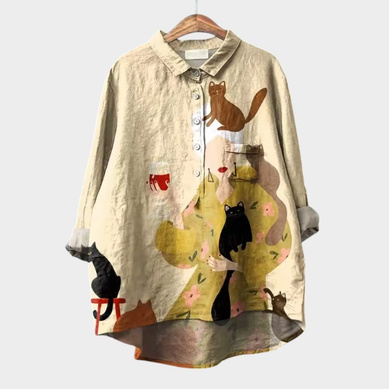 Yvonne™ | Stylish Cotton Blouse