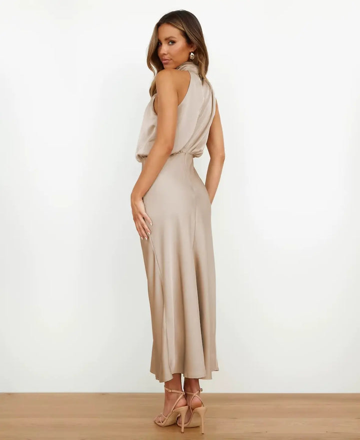 Solène™ | High Waist Midi Dress