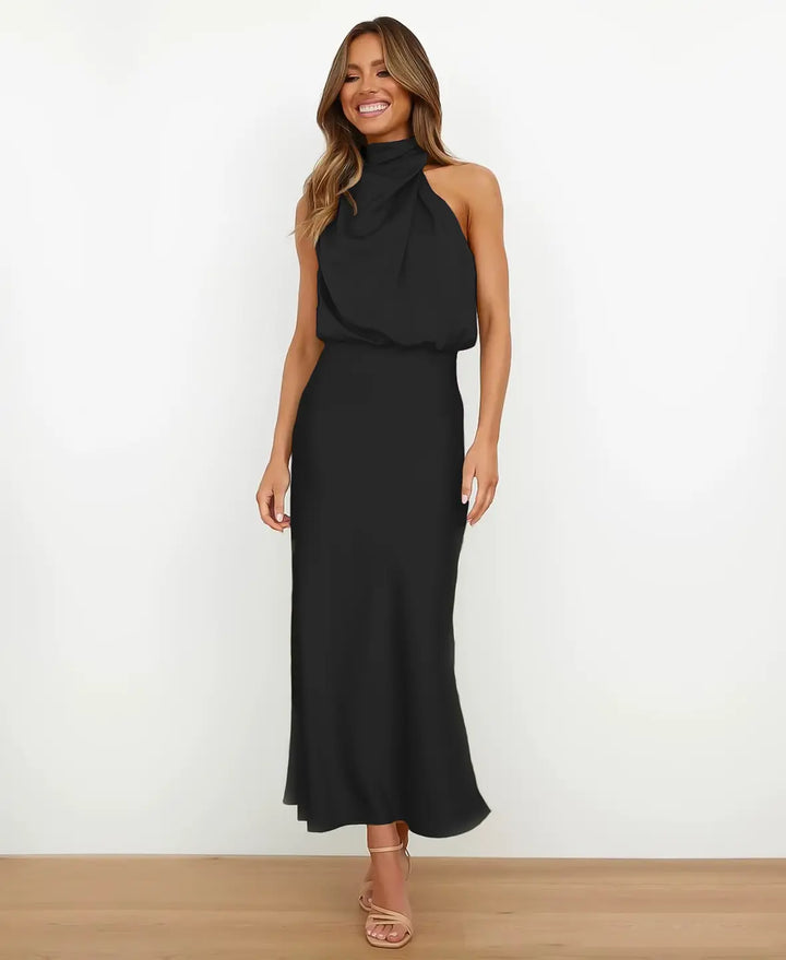 Solène™ | High Waist Midi Dress