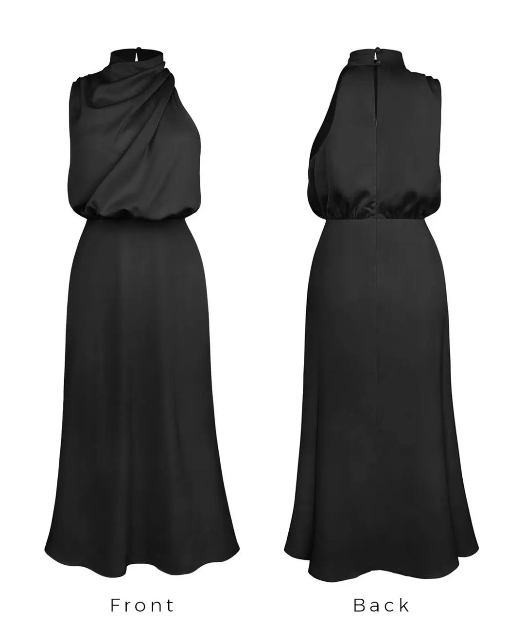 Solène™ | High Waist Midi Dress