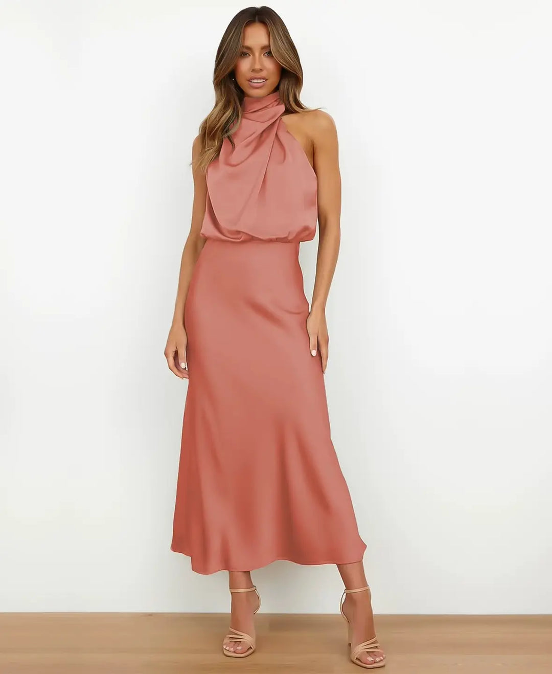 Solène™ | High Waist Midi Dress
