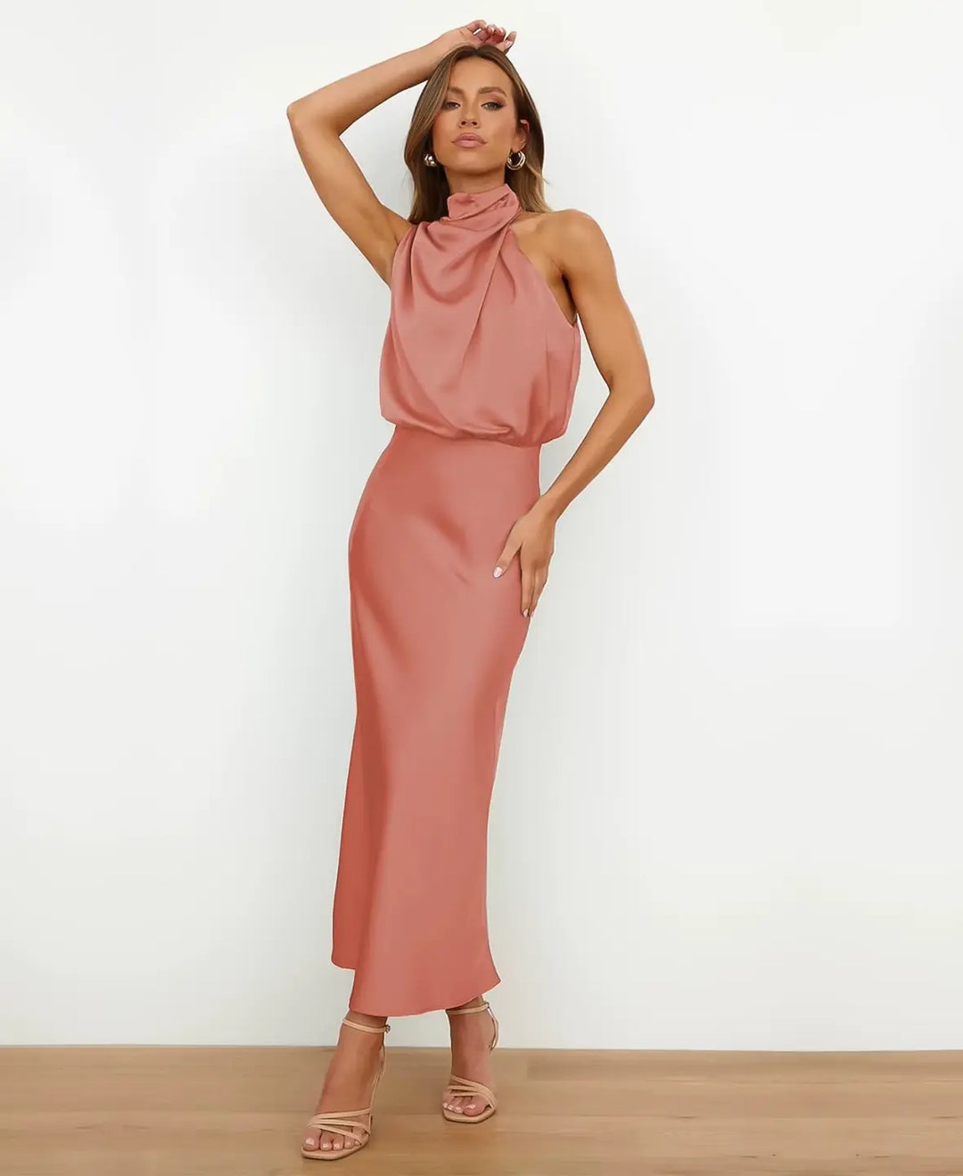 Solène™ | High Waist Midi Dress
