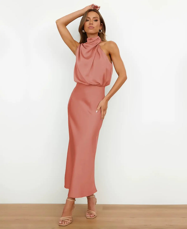 Solène™ | High Waist Midi Dress