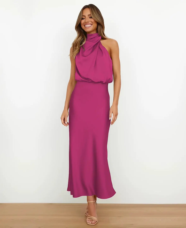 Solène™ | High Waist Midi Dress