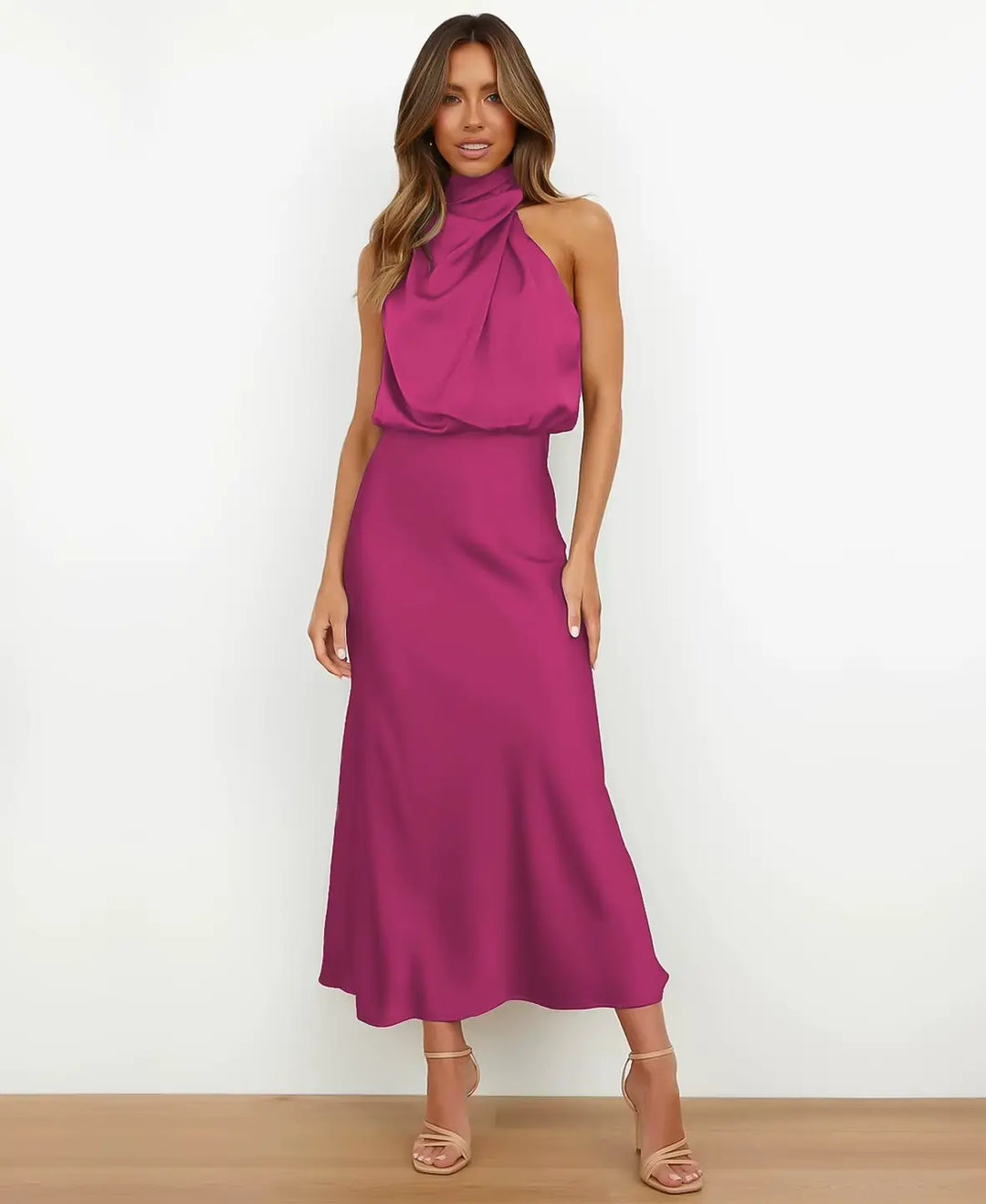 Solène™ | High Waist Midi Dress