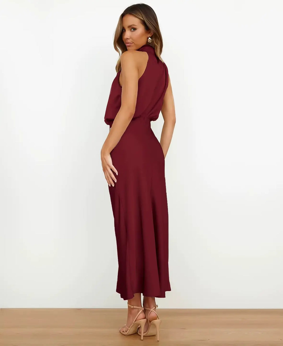 Solène™ | High Waist Midi Dress