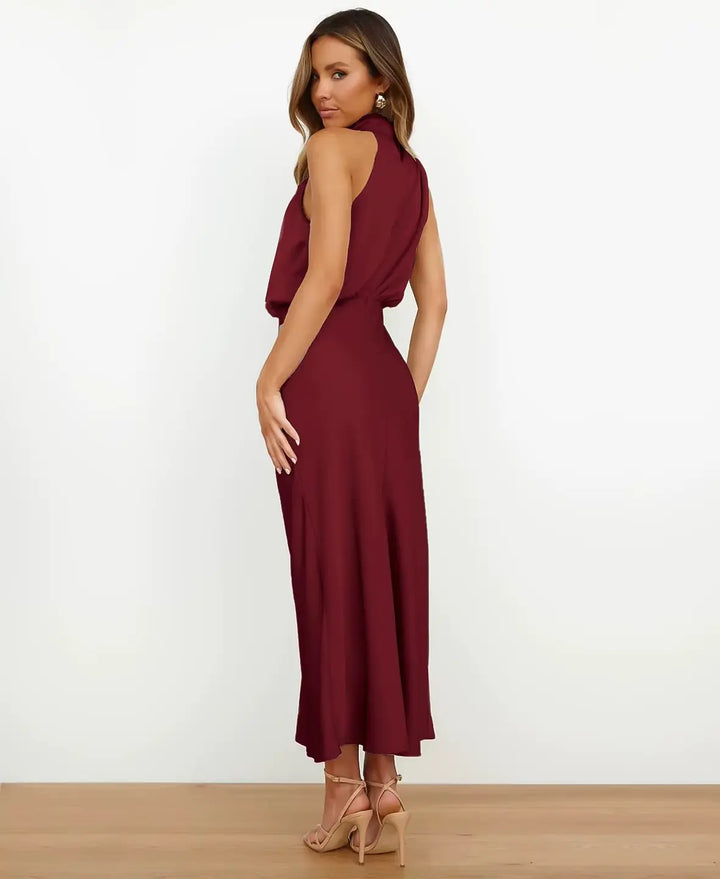 Solène™ | High Waist Midi Dress