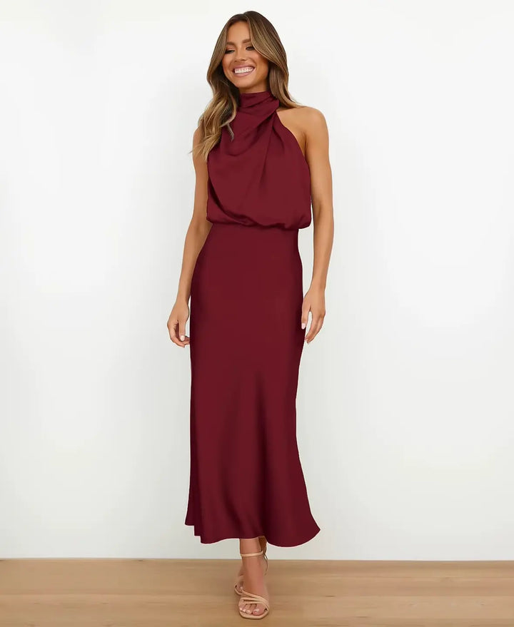 Solène™ | High Waist Midi Dress