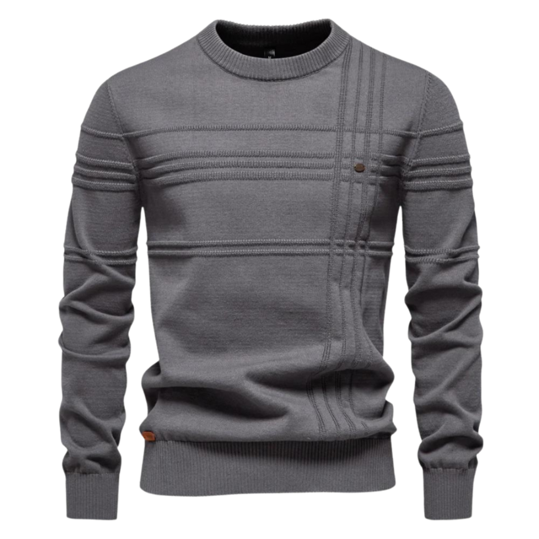 Tine | Men's Jumper with Check Design