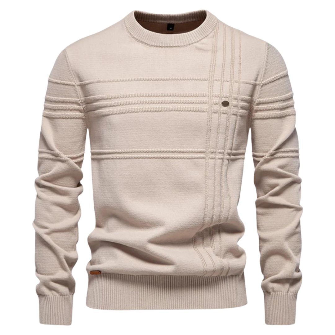 Tine | Men's Jumper with Check Design