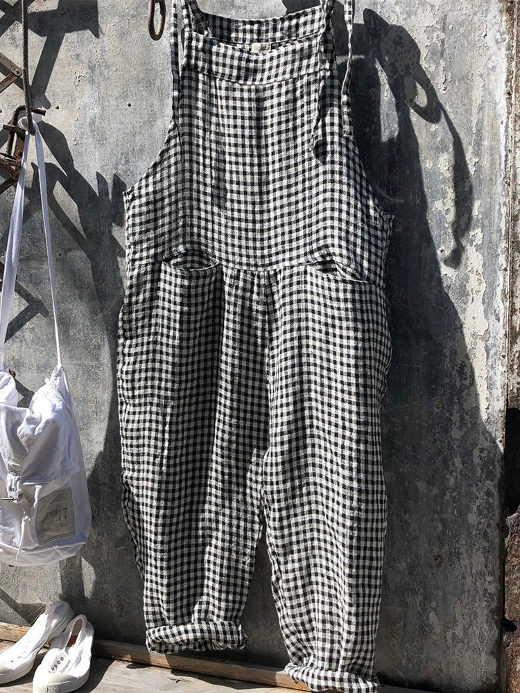 Niamh | Striped Wide Leg Overalls