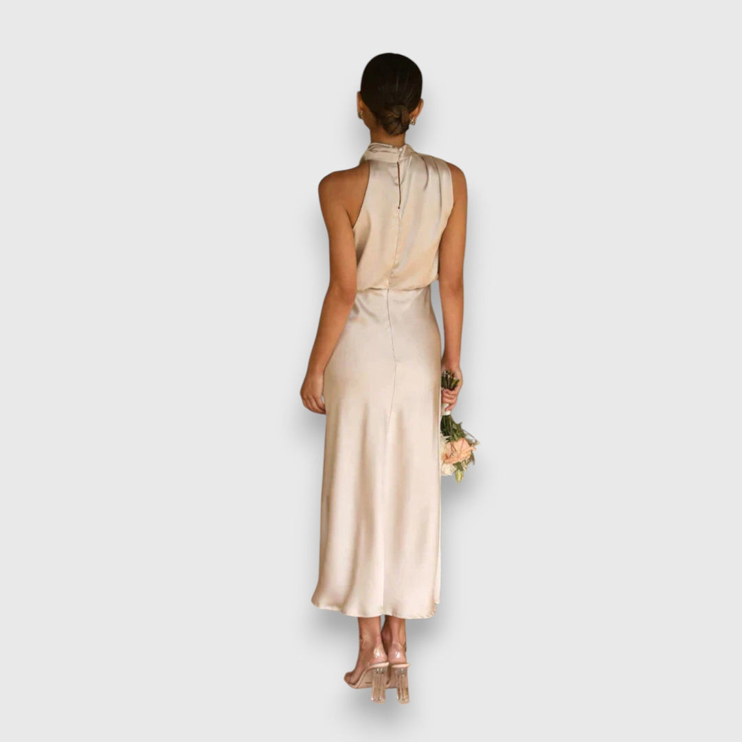 Zenaida™ | Elegant Satin Spring Dress