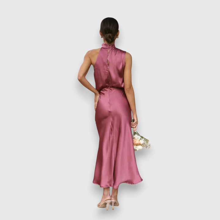 Zenaida™ | Elegant Satin Spring Dress
