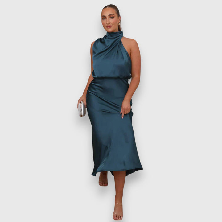 Zenaida™ | Elegant Satin Spring Dress