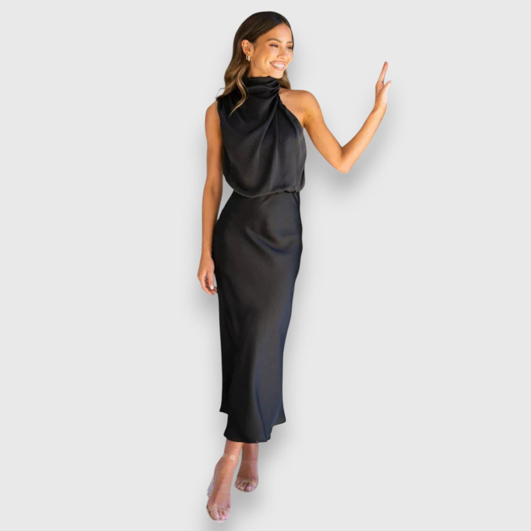 Zenaida™ | Elegant Satin Spring Dress