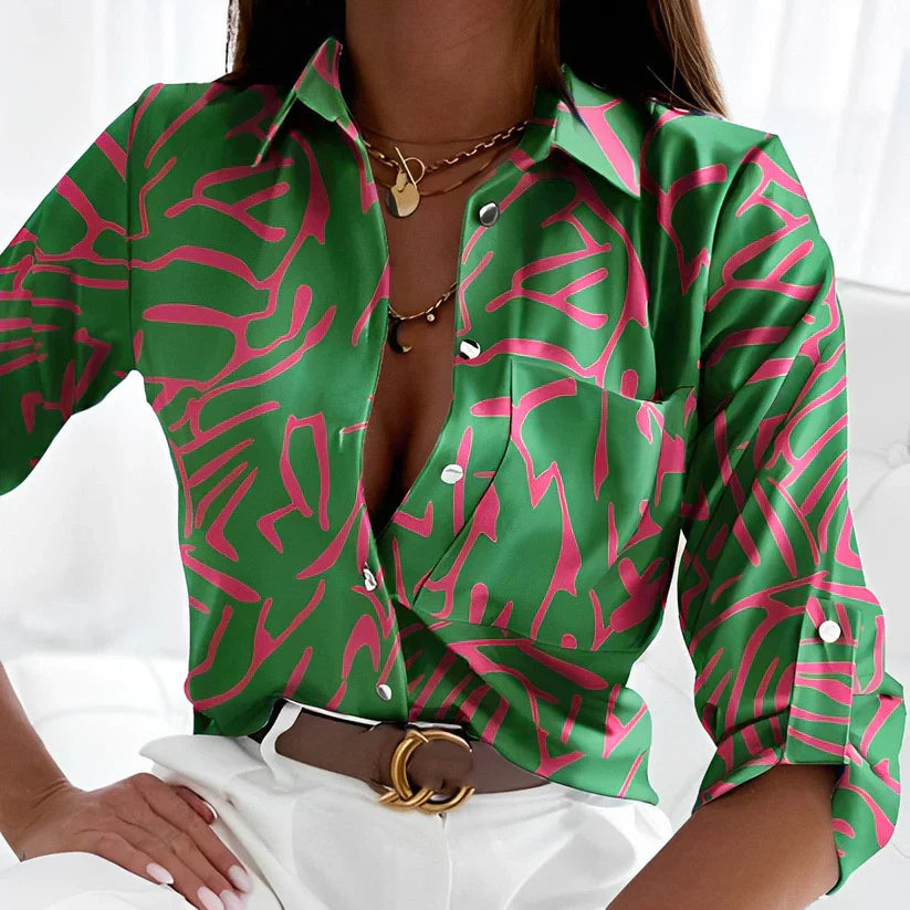 Avril - Elegant green blouse